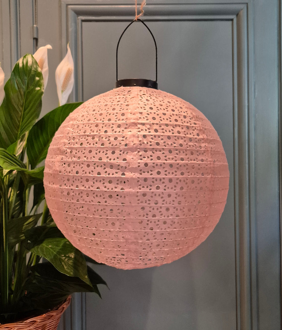 Farolillo LED solar- Rosa 30cm
