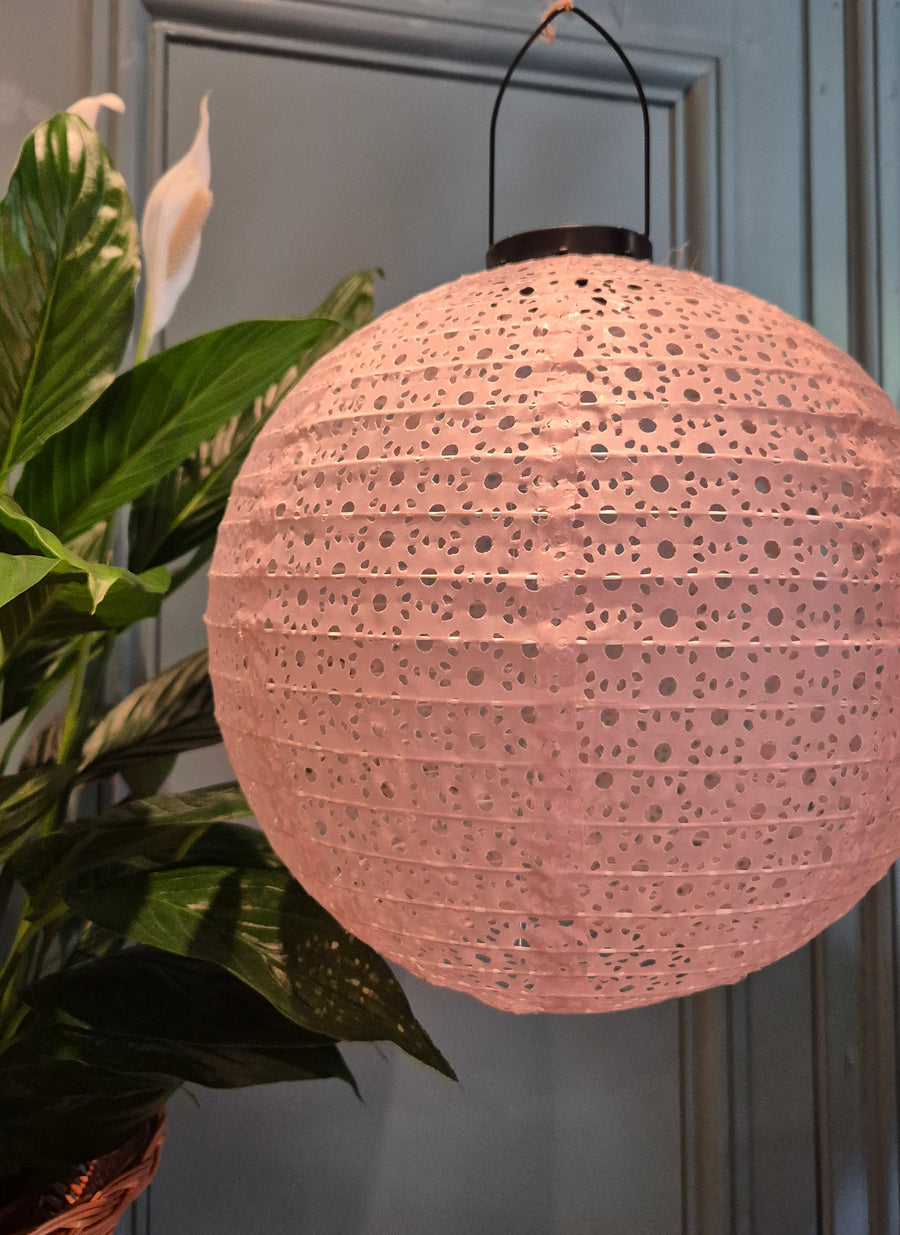 Farolillo LED solar- Rosa 30cm