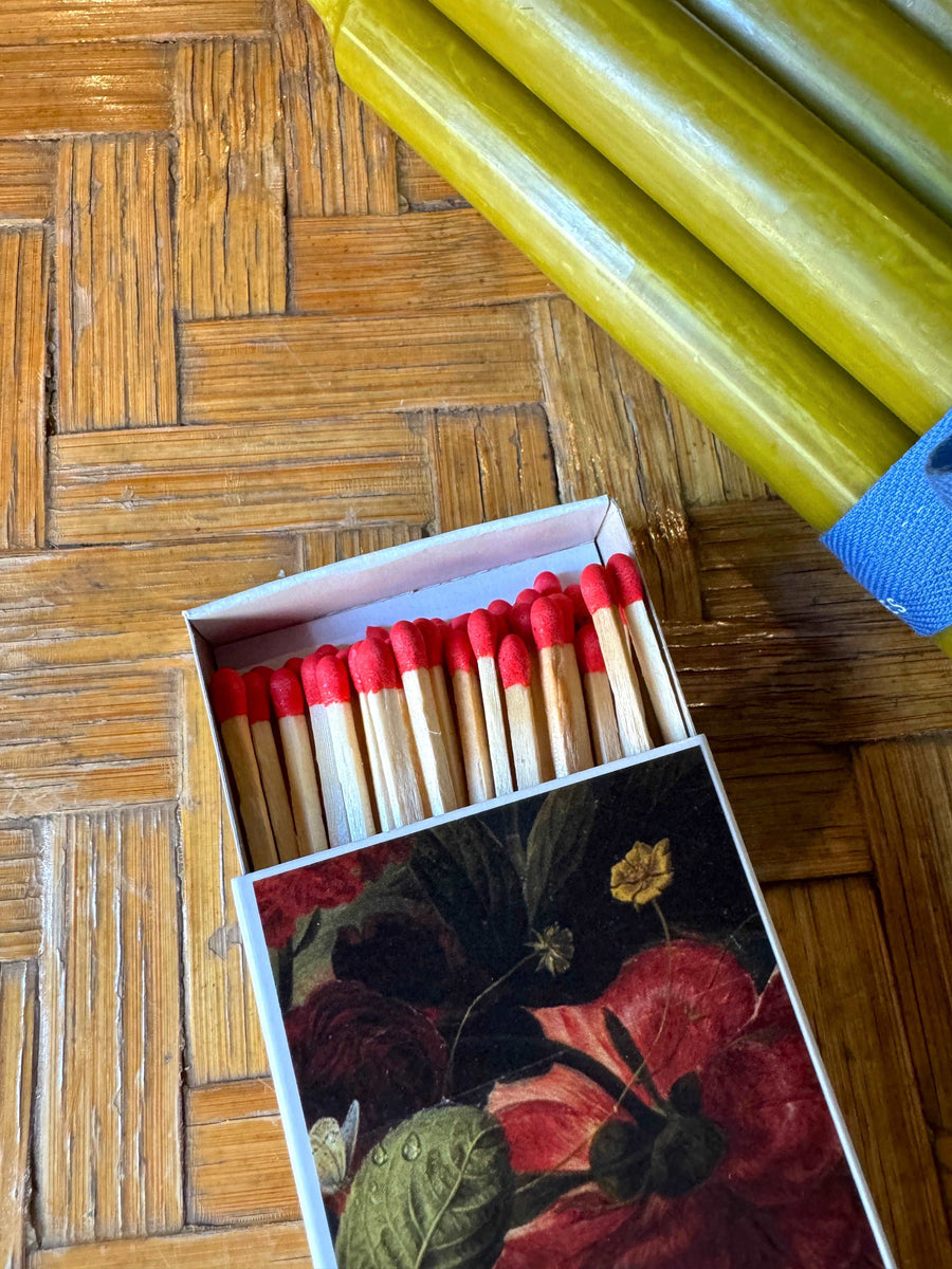 Caja de cerillas- Classic Red Flower