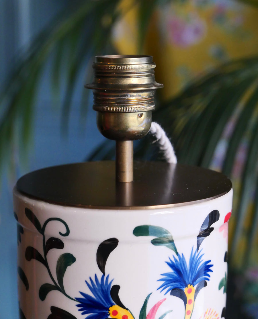 Lámpara de mesa XL - mod. Suzani c/ pantalla roja