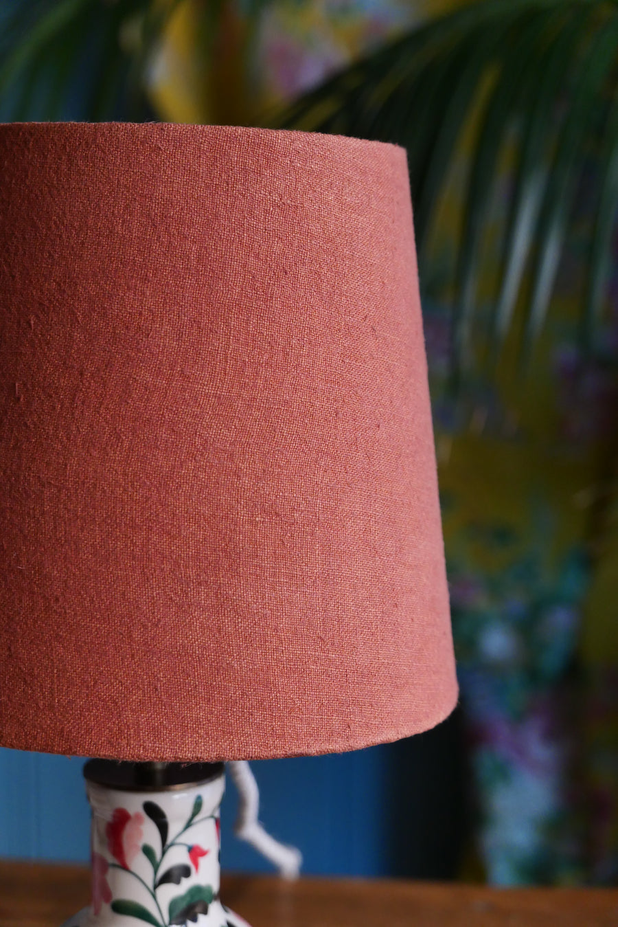 Lámpara de mesa L - mod. Suzani c/ pantalla teja