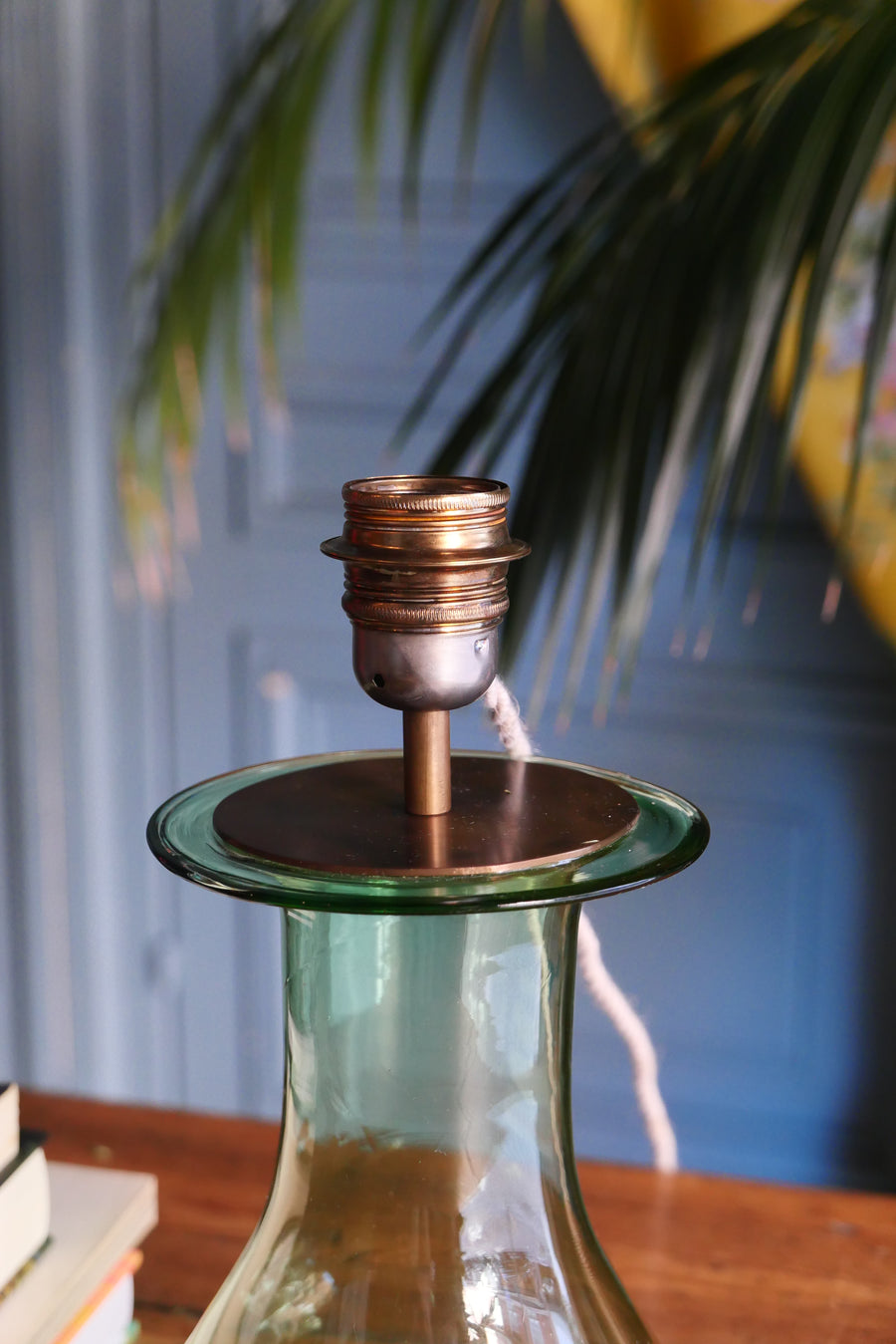 Lámpara de mesa M - mod. Bottle & Plisado Verde