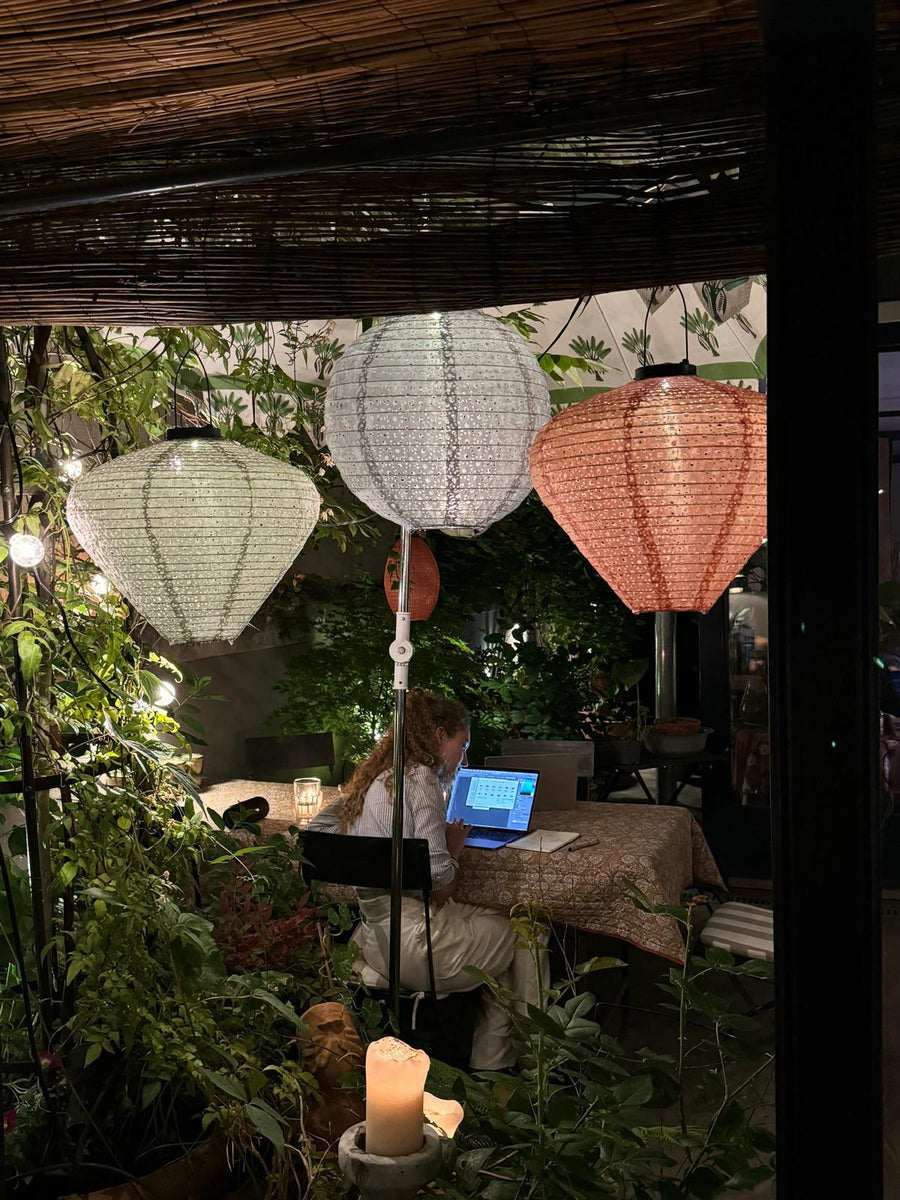 Farolillo LED solar- Azul 30cm