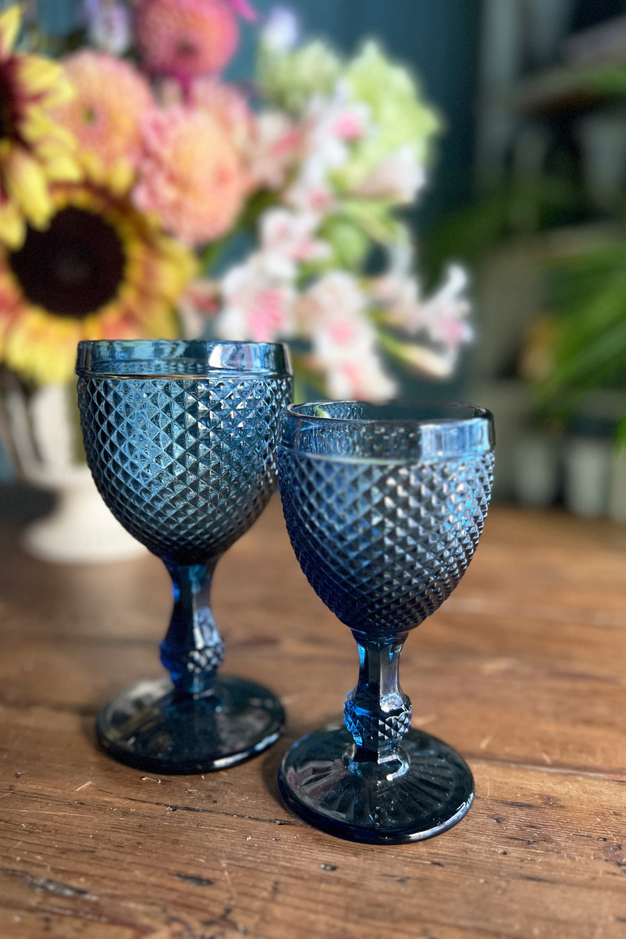 Copas portuguesas estilo "Bicos" - Azul