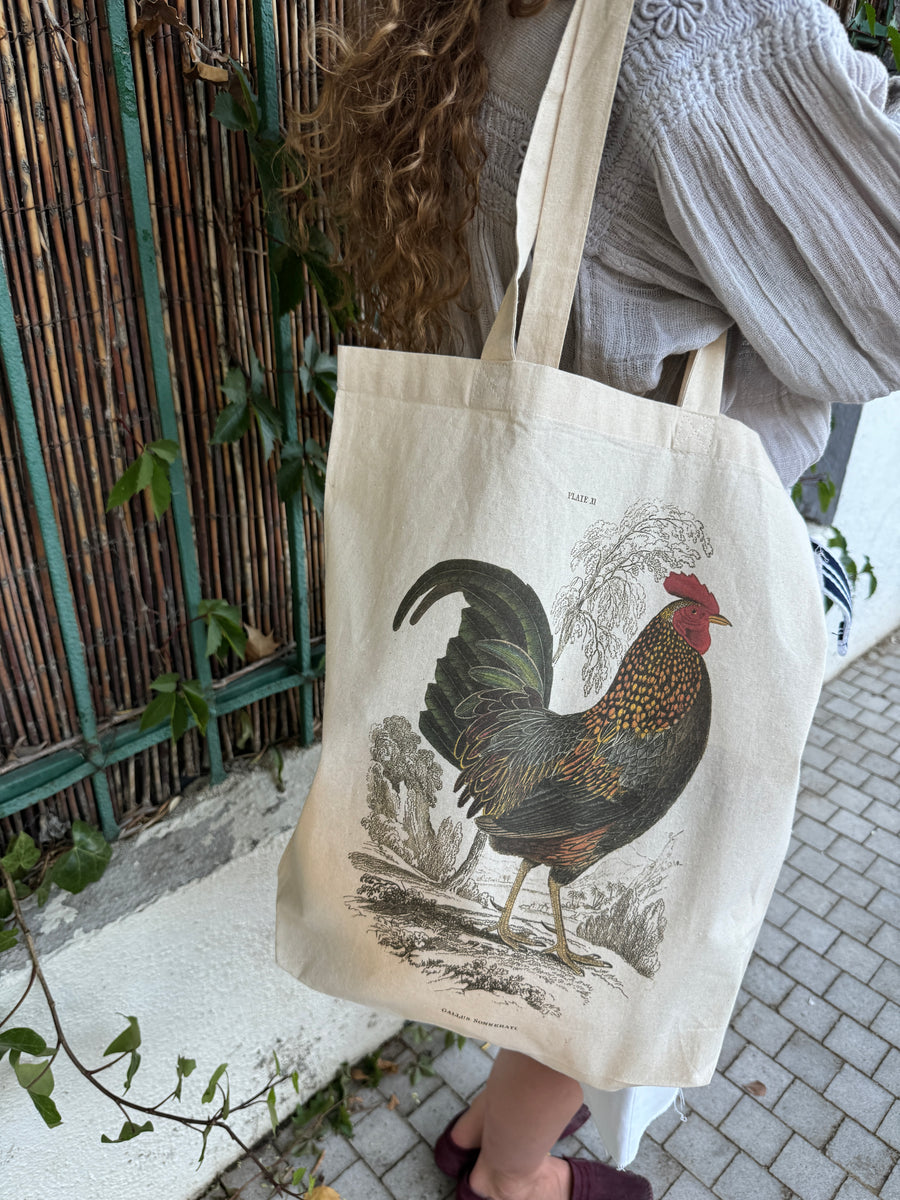 Bolsa ilustración- Gallo