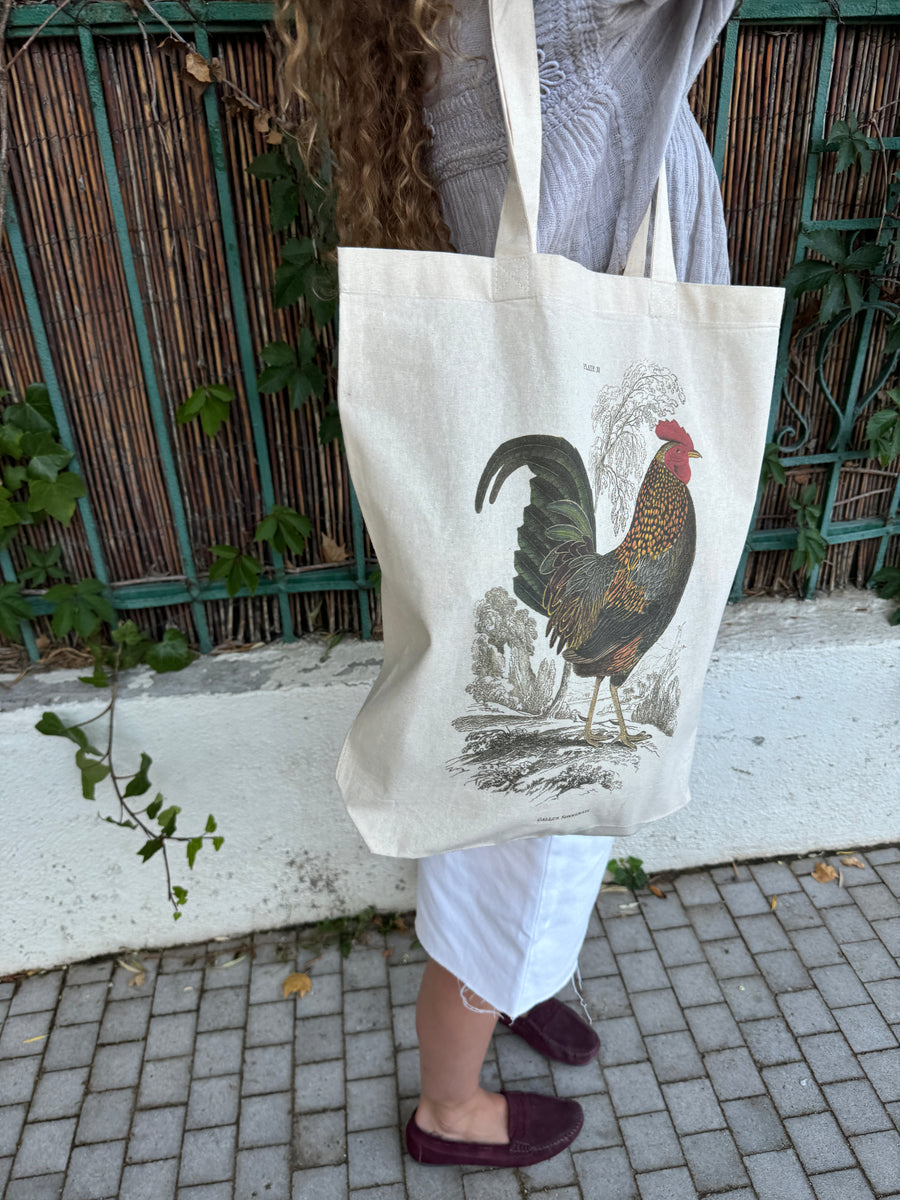 Bolsa ilustración- Gallo