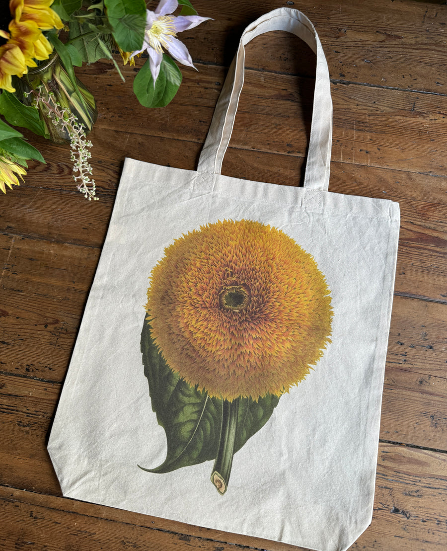 Bolsa ilustración botánica- Girasol