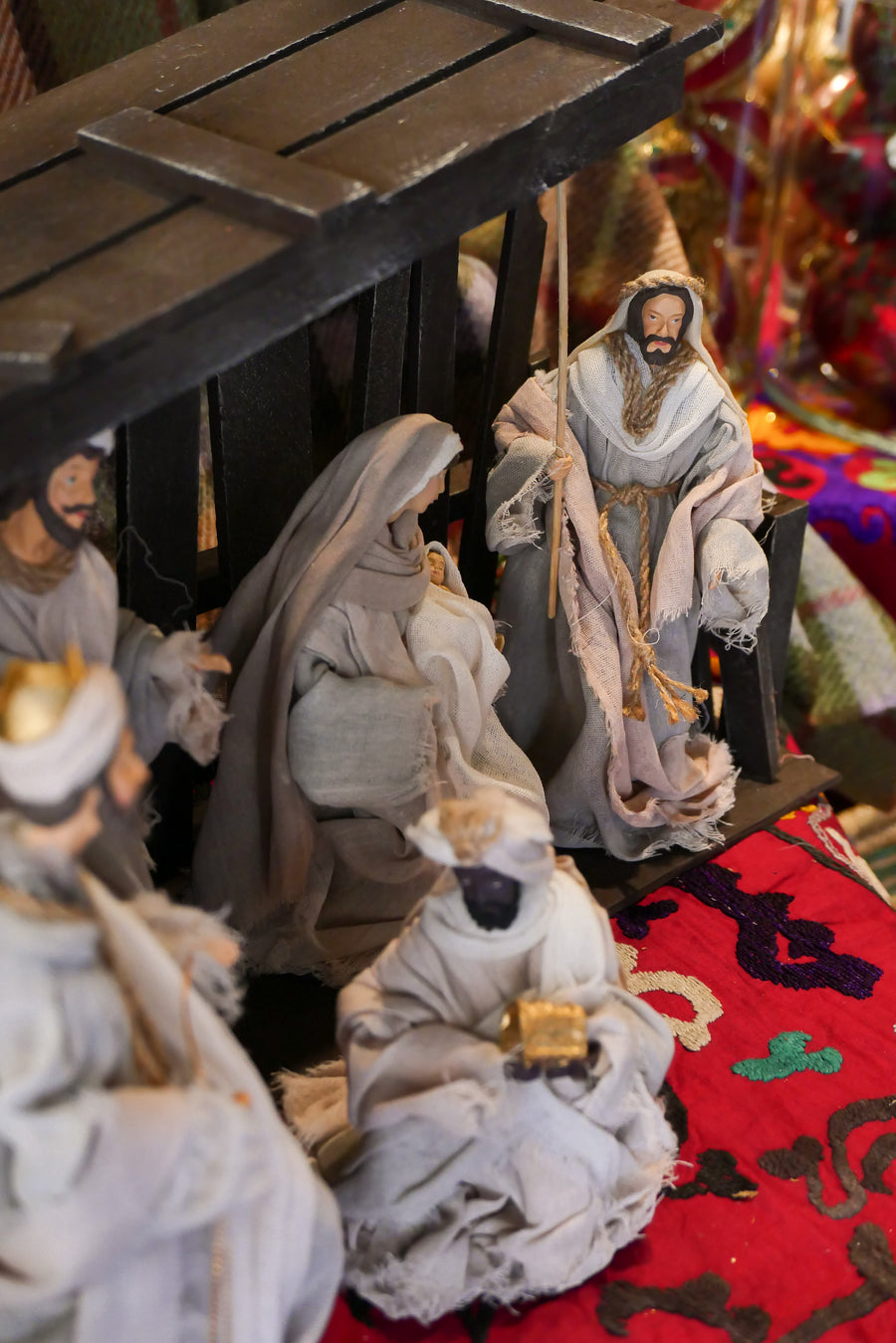 Nacimiento rústico c/Reyes y establo - 20cm