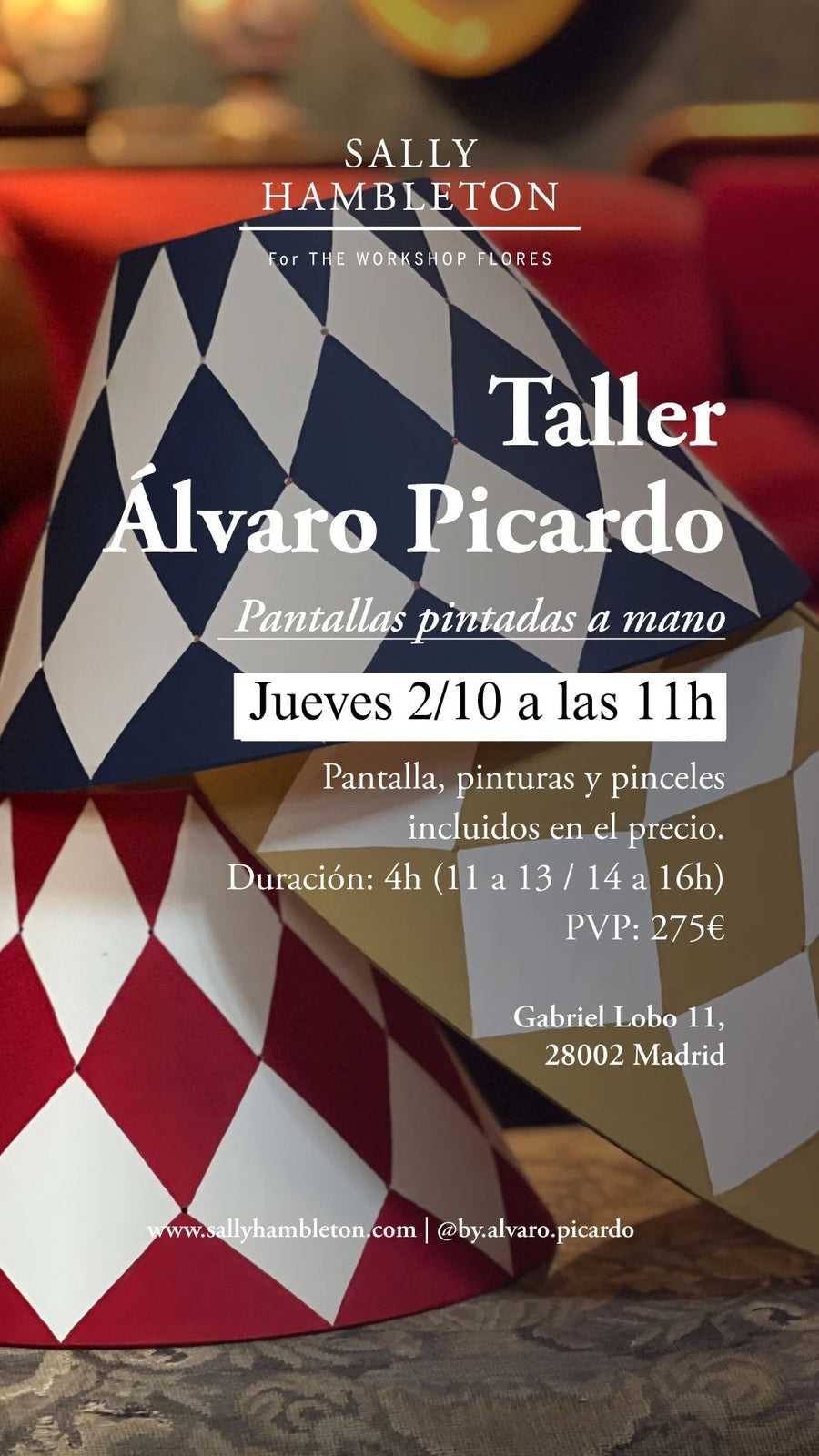 Taller Pantallas Pintadas a Mano con Álvaro Picardo- jueves, 02/10 a las 11h