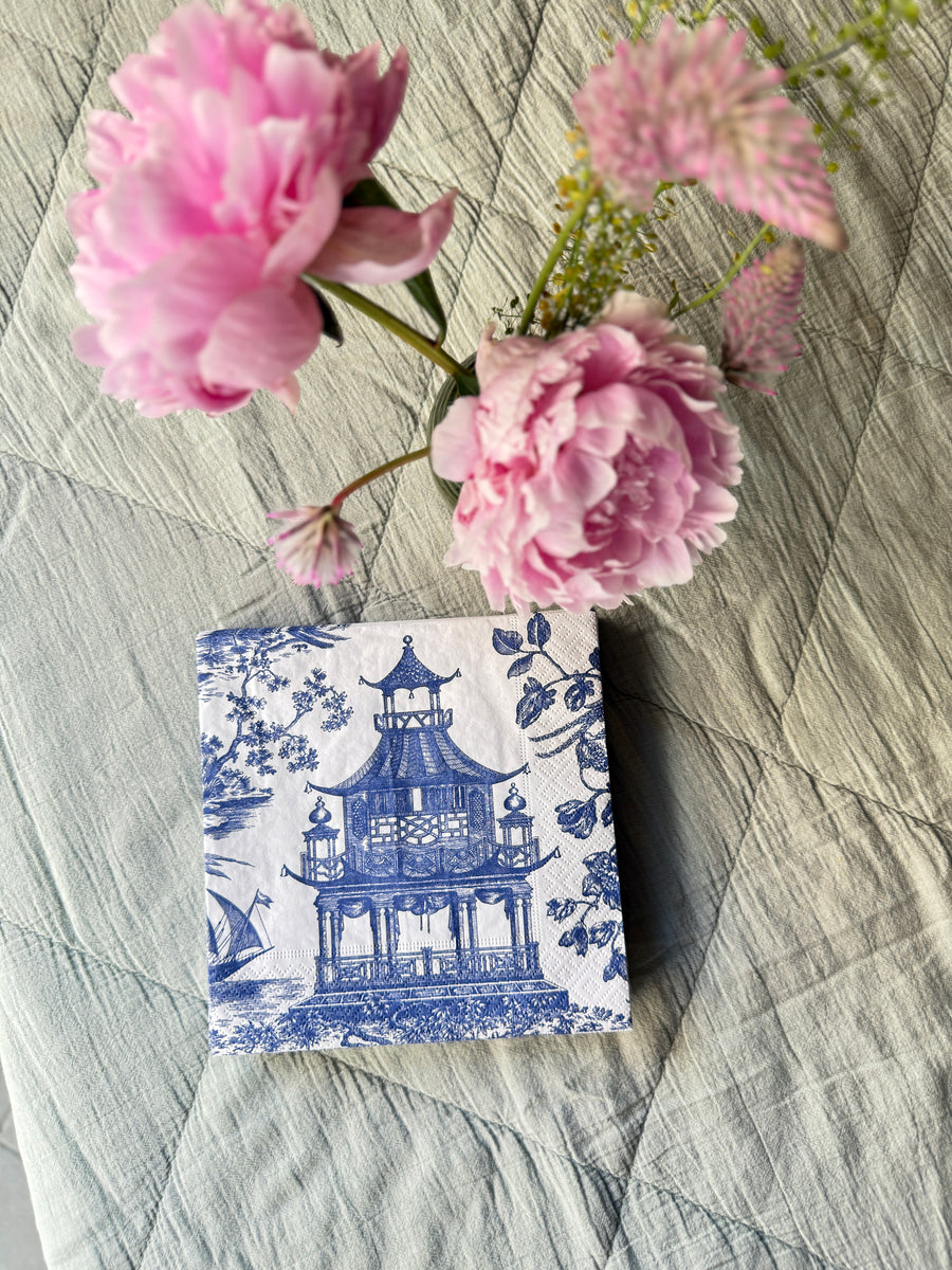 Servilletas papel- L Blue Chinoiserie toil