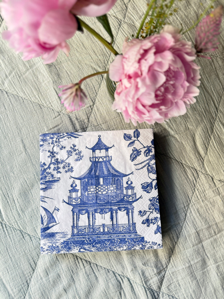 Servilletas papel- L Blue Chinoiserie toil