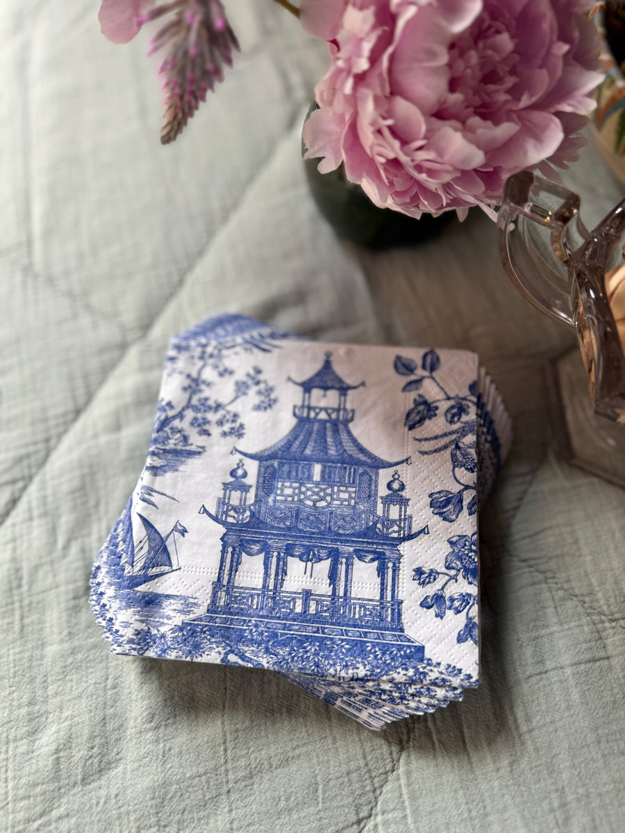 Servilletas papel- S Blue Chinoiserie toil