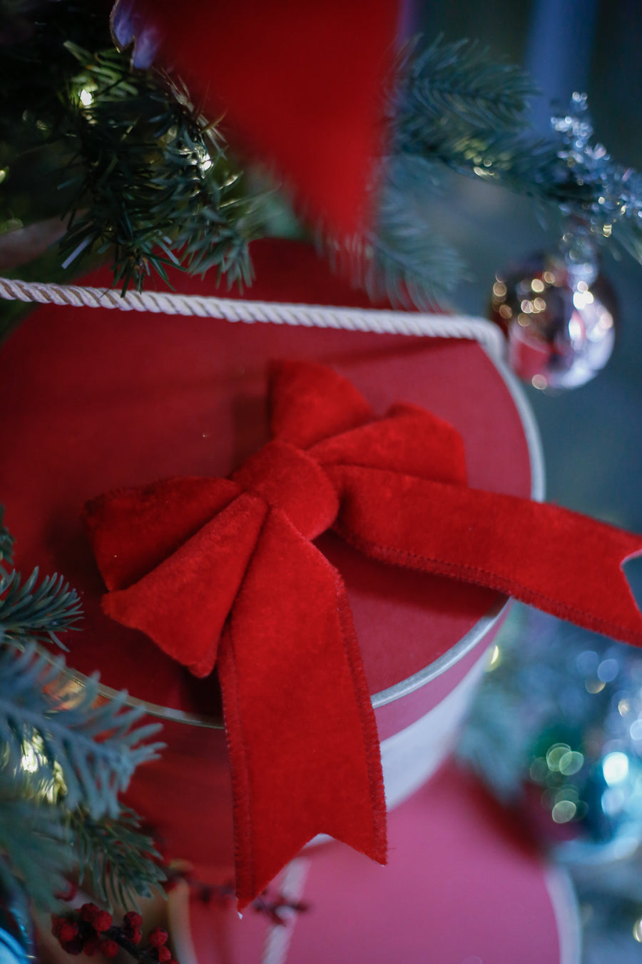 Lazo de terciopelo rojo