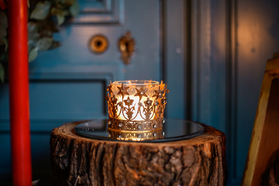 Corona de metal bronce antiguo S