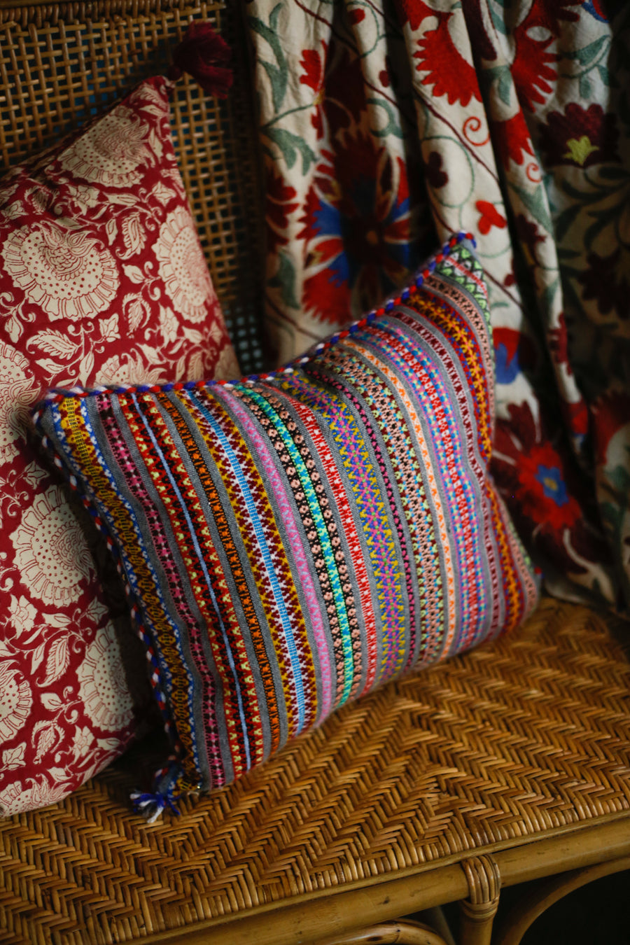 Almohadón Extremeño tejido a mano - Gris