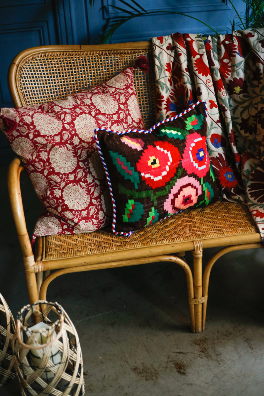 Almohadón Extremeño tejido a mano - Marrón