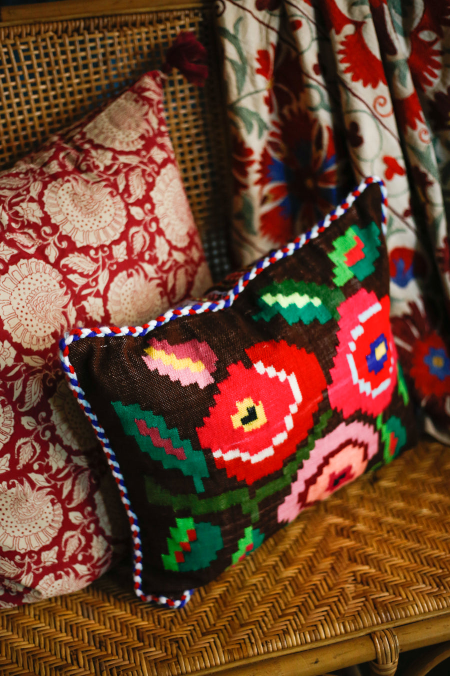 Almohadón Extremeño tejido a mano - Marrón