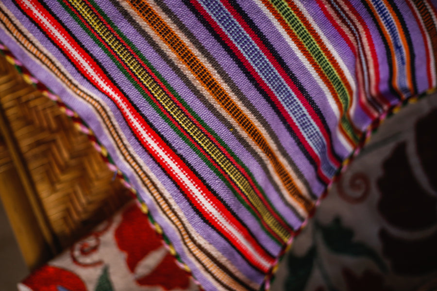 Almohadón Extremeño tejido a mano – Lila