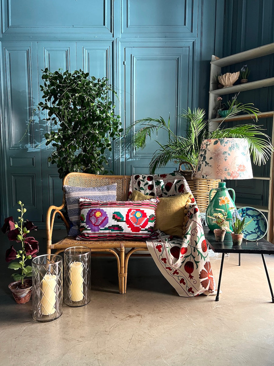 Almohadón Extremeño tejido a mano - Blanco VIII