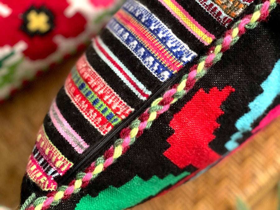 Almohadón Extremeño tejido a mano - Negro - I