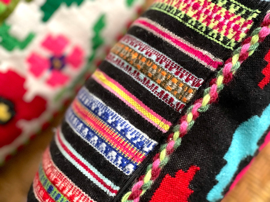 Almohadón Extremeño tejido a mano - Negro - I