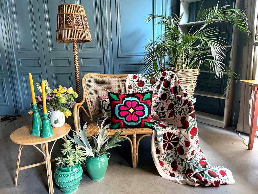 Almohadón Extremeño tejido a mano - Negro - I