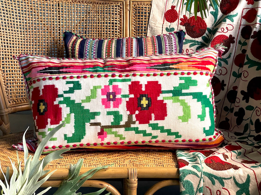 Almohadón Extremeño tejido a mano - Blanco - X