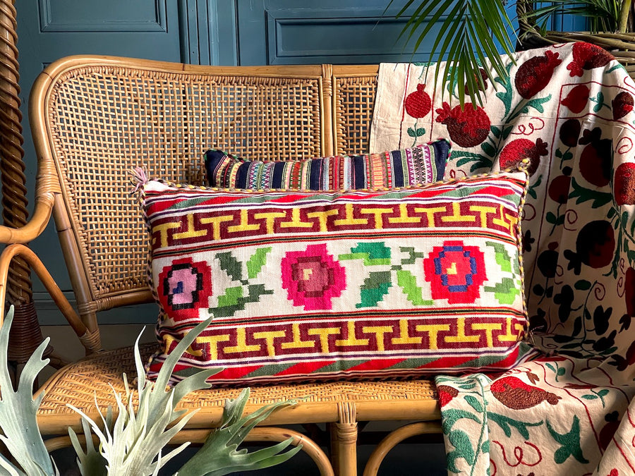 Almohadón Extremeño tejido a mano - Blanco - XI