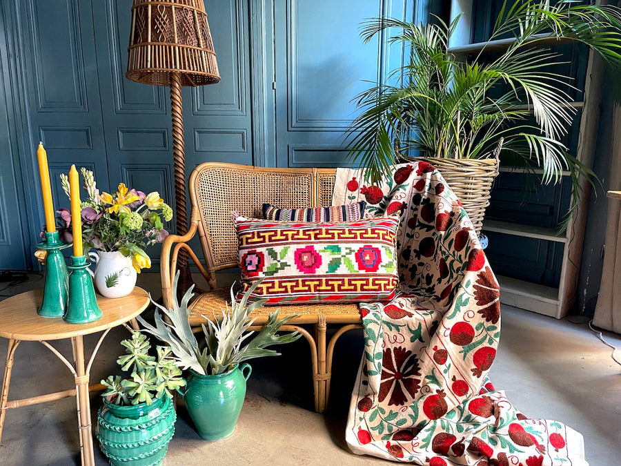 Almohadón Extremeño tejido a mano - Blanco - XI