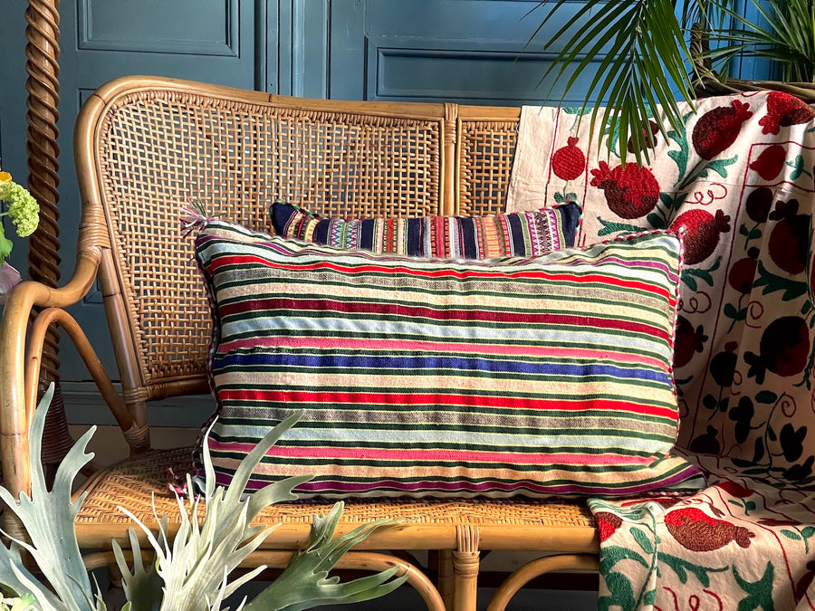 Almohadón Extremeño tejido a mano - Verde - XIII