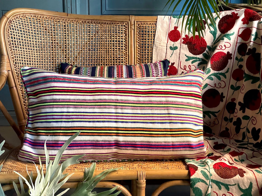 Almohadón Extremeño tejido a mano - Blanco - XV