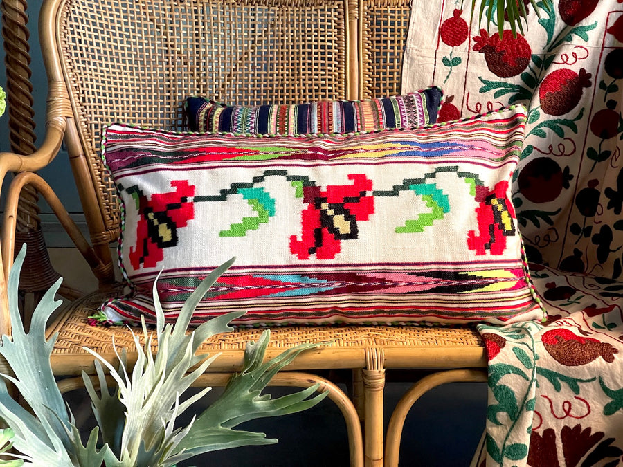 Almohadón Extremeño tejido a mano - Blanco - XV