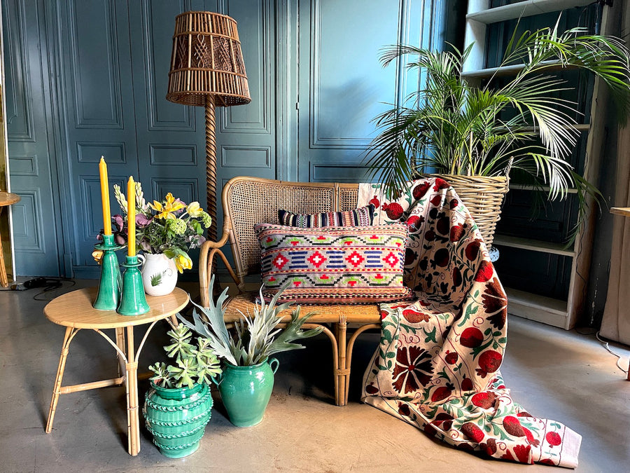 Almohadón Extremeño tejido a mano - Gris - XVII