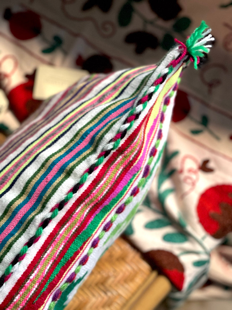 Almohadón Extremeño tejido a mano - Blanco - XVIII