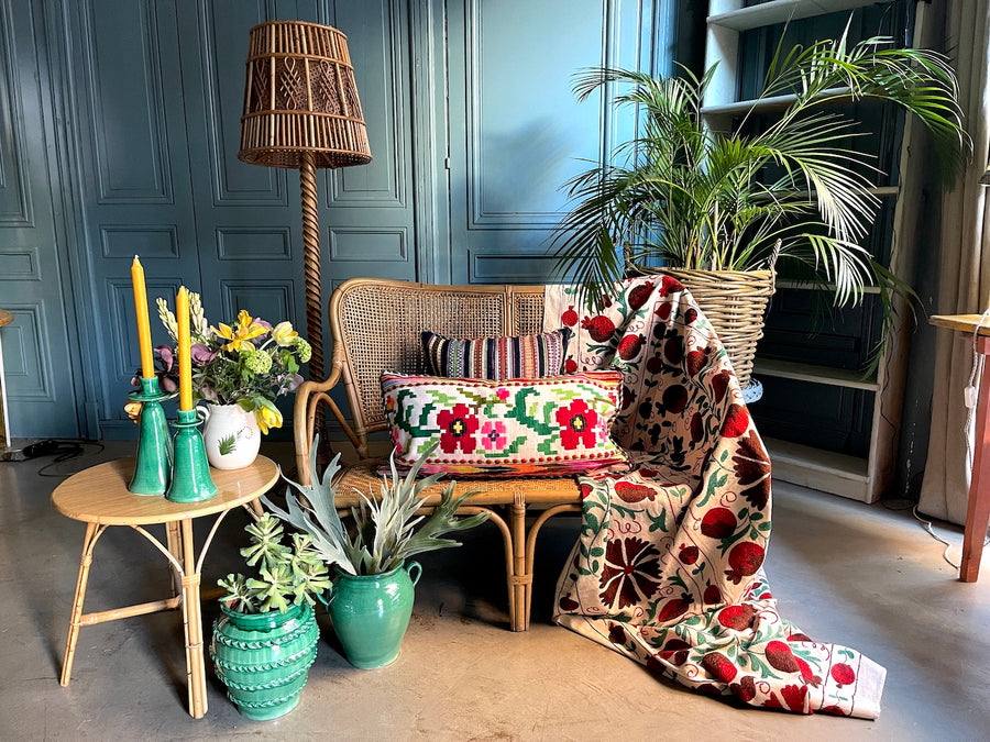 Almohadón Extremeño tejido a mano - Blanco - XVIII