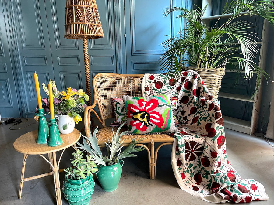 Almohadón Extremeño tejido a mano - Gris - II