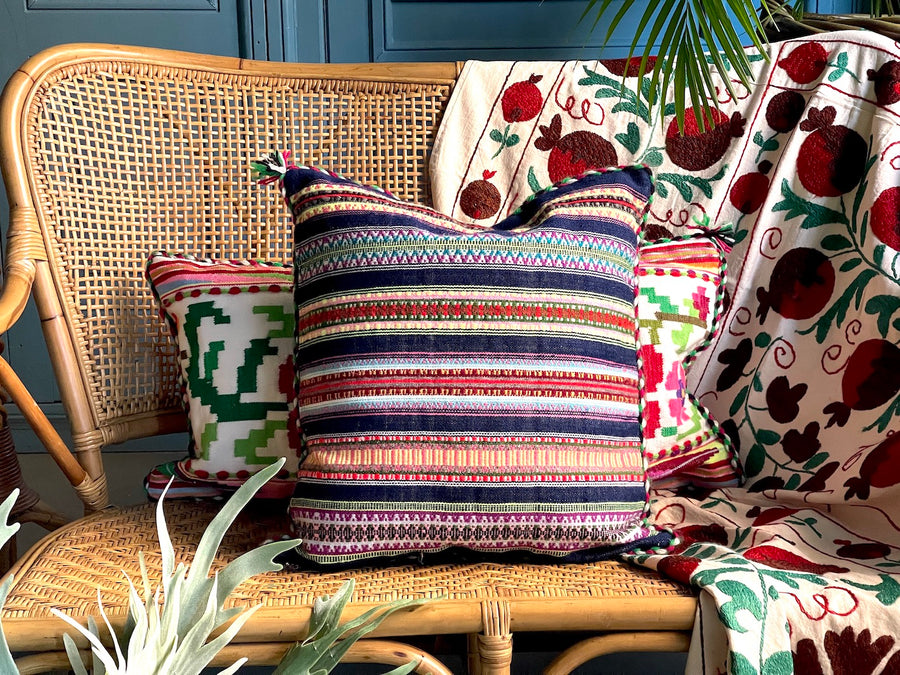 Almohadón Extremeño tejido a mano - Azul - VI