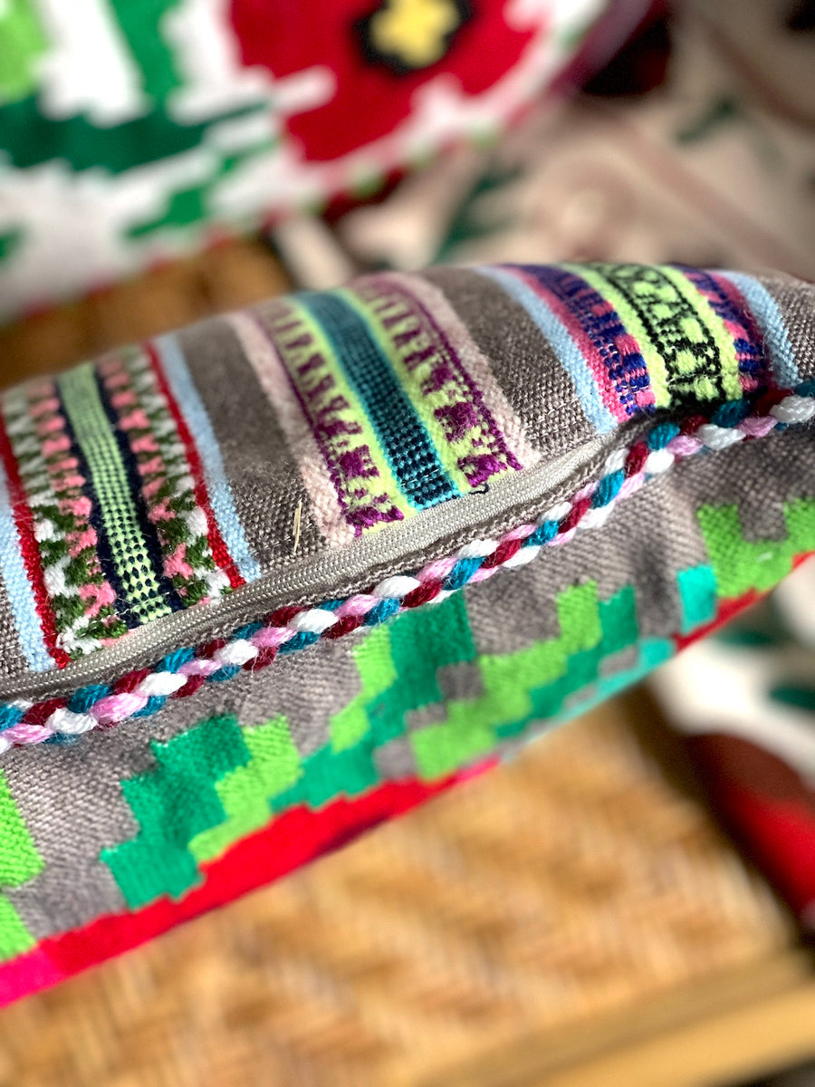 Almohadón Extremeño tejido a mano - Gris - VII