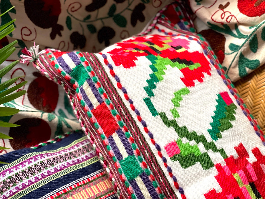 Almohadón Extremeño tejido a mano - Blanco - IX