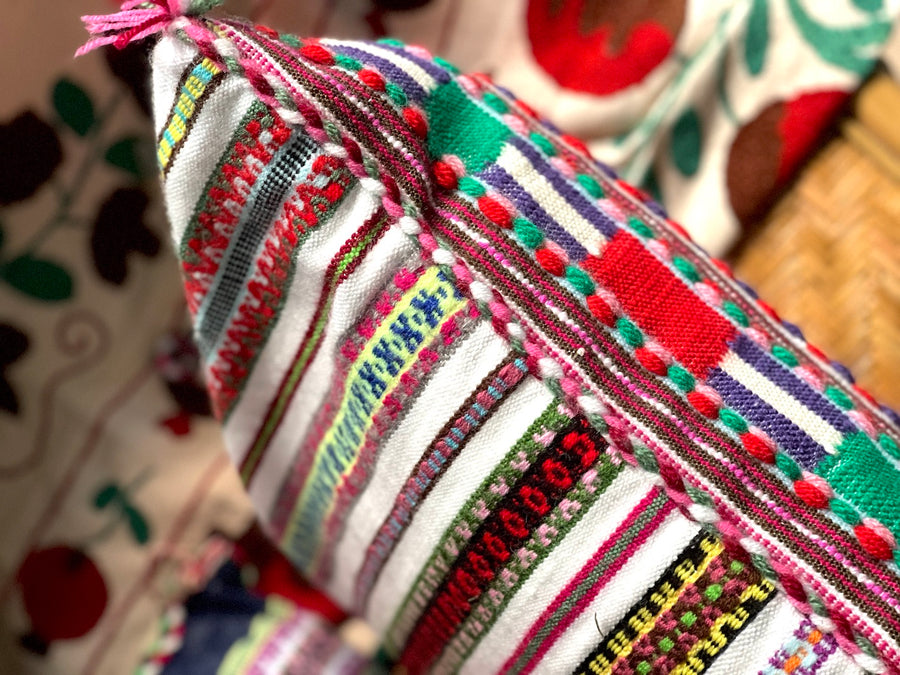 Almohadón Extremeño tejido a mano - Blanco - IX