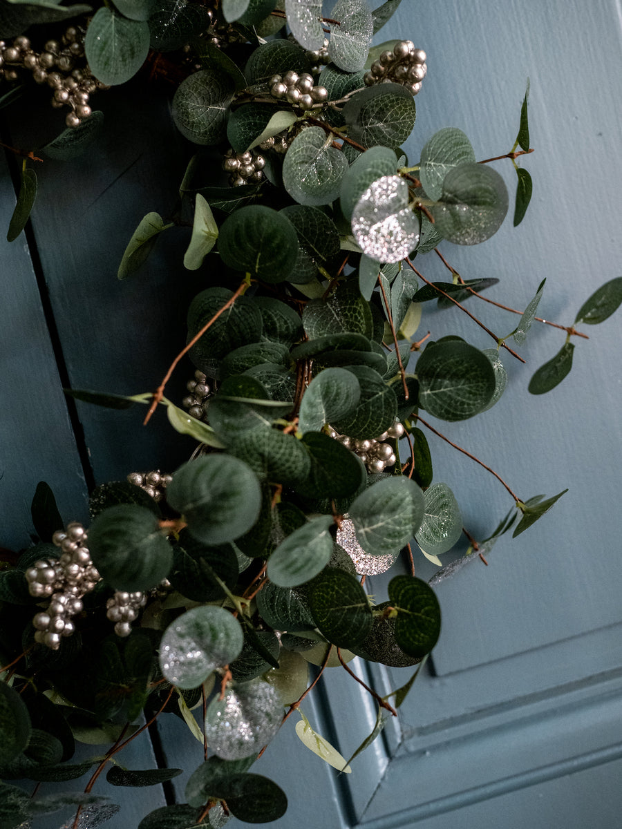 Corona artificial de eucalipto